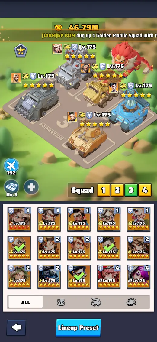 Squad 3 Formation — 46.79M